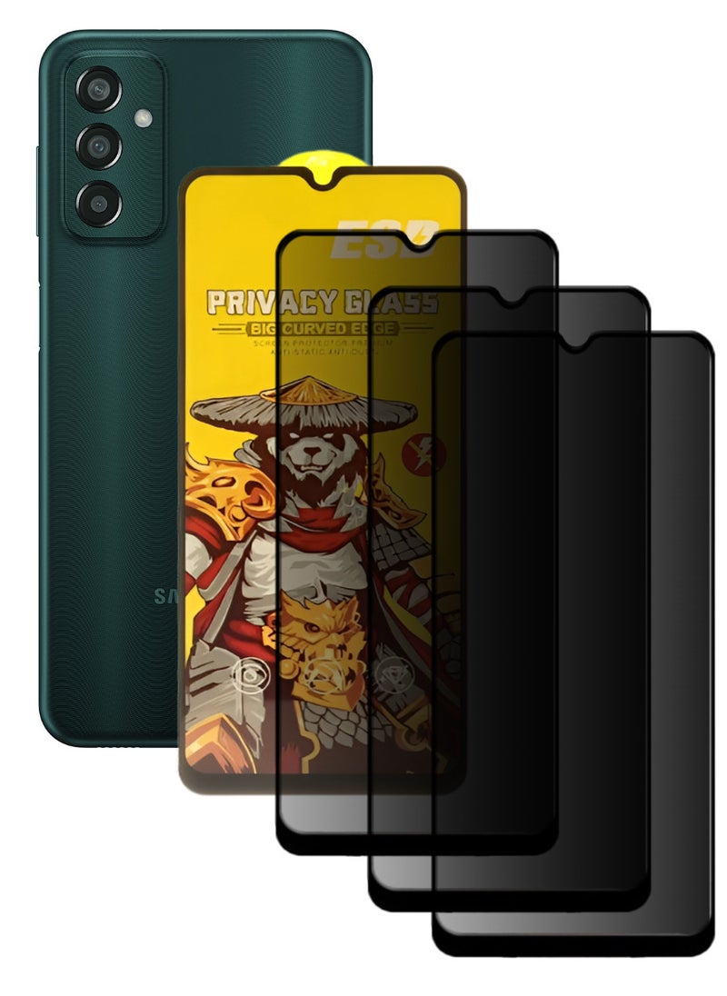 ESD 3 Pieces Tempered Dustproof Privacy Glass Screen Protector Compatible For Samsung Galaxy F13 - Image 1