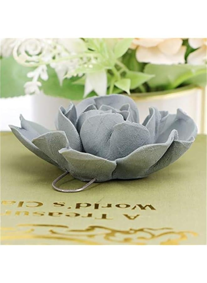 3D Ceramic Peony Peony Ceramic Wall Hanging Decoration 3D Wall Art for Living Bedroom Bathroom Kitchen Farmhouse Home Decor (Grey) 3D Decor - Image 5