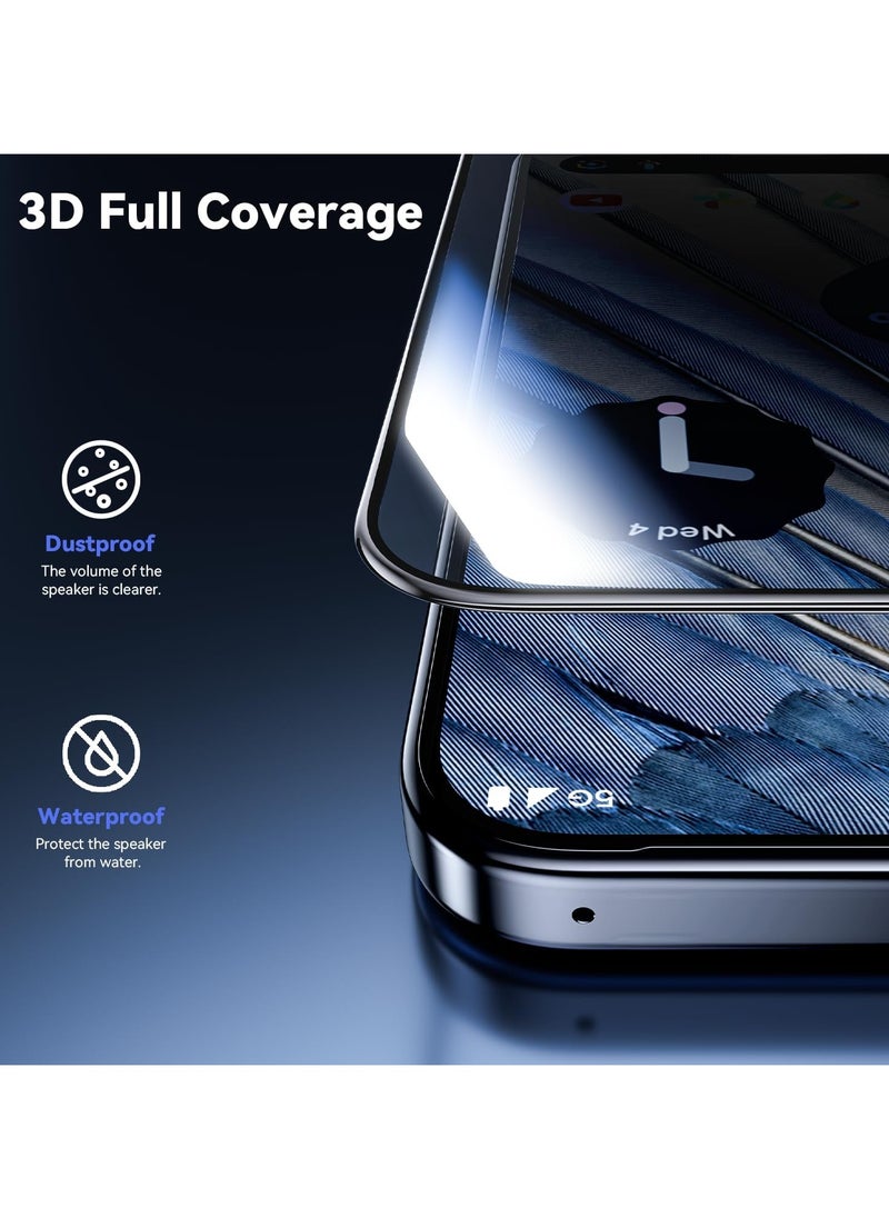 2 Pack Designed for Google Pixel 9 Pro/Google Pixel 9 Screen Protector 6.3" Tempered Glass, Ultrasonic Fingerprint Compatible, Easy Installation Frame, Anti Scratch, Bubbles-Free, Case Friendly  - Image 3