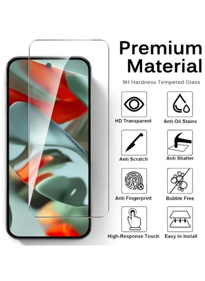 2 Pack Designed for Google Pixel 9 Pro/Google Pixel 9 Screen Protector 6.3" Tempered Glass, Ultrasonic Fingerprint Compatible, Easy Installation Frame, Anti Scratch, Bubbles-Free, Case Friendly  - Image 5