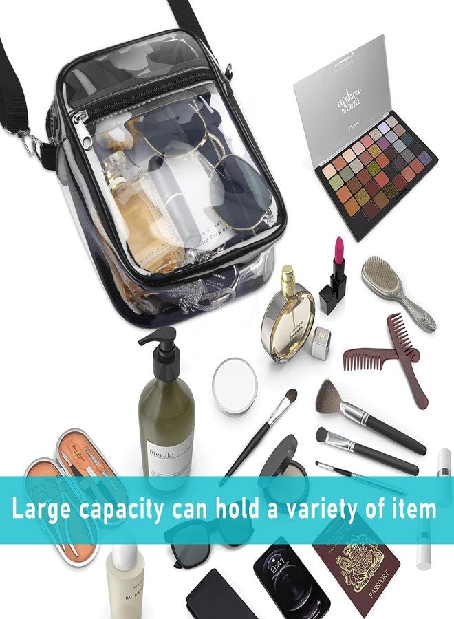 KisSealed 6 Pack Stadium Approved PVC Purse Bag with Front Pocket and Adjustable Strap, Clear Crossbody Bag for Travel, Concerts, Sports, Festivals - Image 5