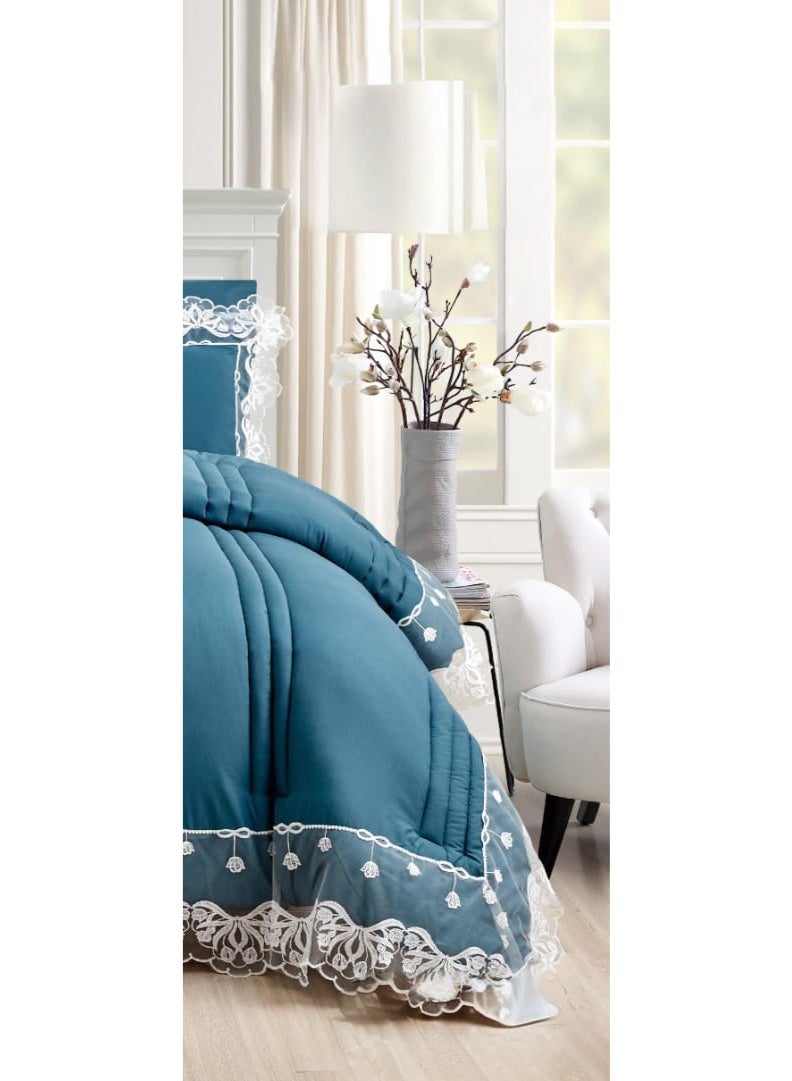 ريد روز طقم لحاف سرير نفر بتصميم منقوش من المايكروفايبر مقاس 170*220 سم - Image 4