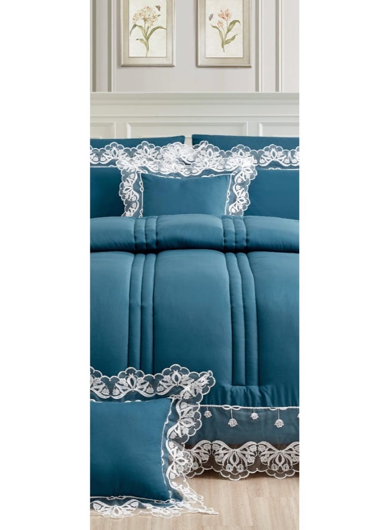 ريد روز طقم لحاف سرير نفر بتصميم منقوش من المايكروفايبر مقاس 170*220 سم - Image 3