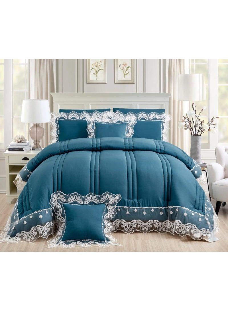 ريد روز طقم لحاف سرير نفر بتصميم منقوش من المايكروفايبر مقاس 170*220 سم - Image 1