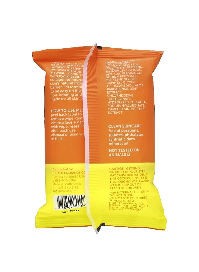 Nu Pore Nu-Pore, Collagen Makeup Remover Facial Wipes, 25 Wipes  - Image 2