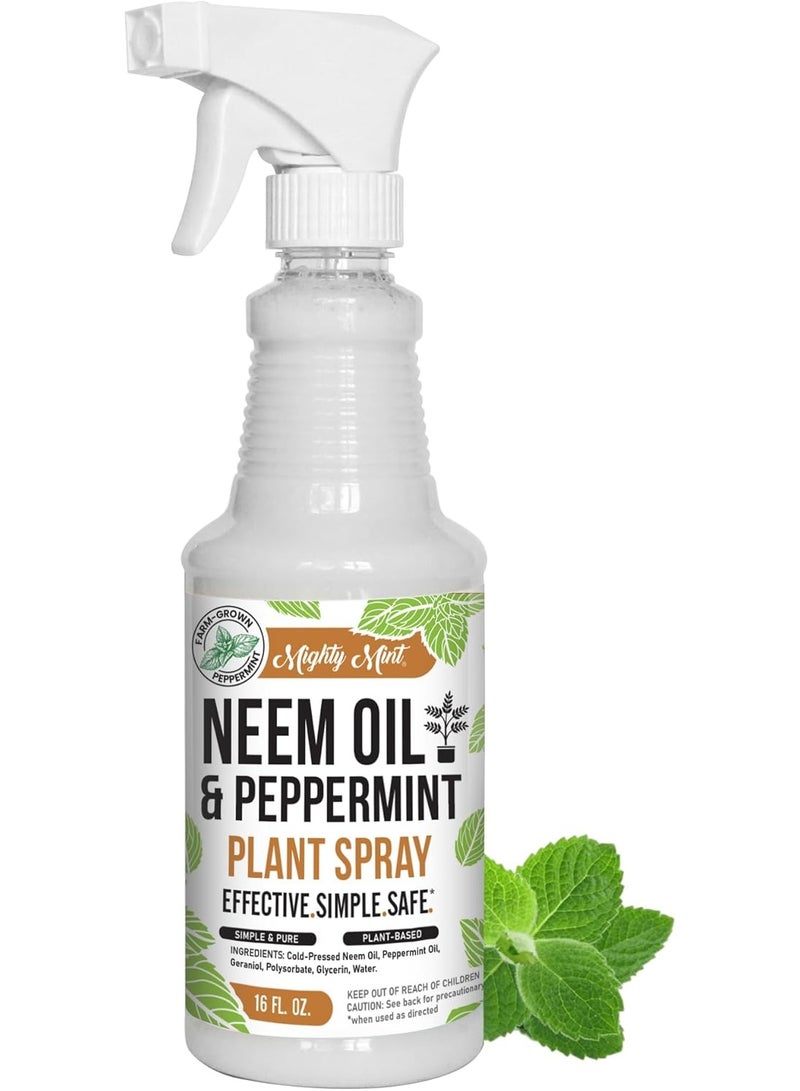 Mighty Mint Neem Oil & Peppermint Cold-Pressed Plant Spray, 16oz - Image 1