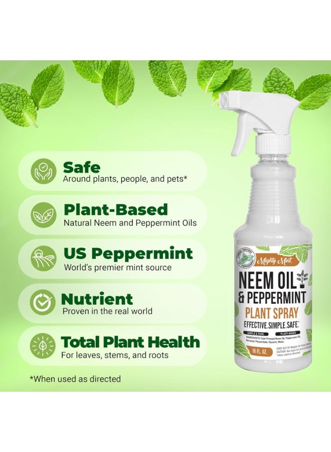 Mighty Mint Neem Oil & Peppermint Cold-Pressed Plant Spray, 16oz - Image 2