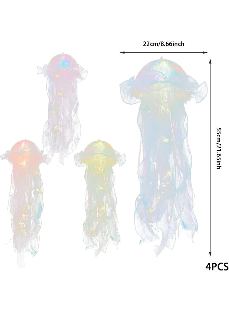 4 أجهزة كمبيوتر شخصية ملونة أضواء ديكور السمك الجيلي ، مصباح الجيلي المحمول مصباح الجيلي ، أضواء الديكور الإبداعي مع 4 ألوان ضوئية لعب الإضاءة للأسواق الليلية - Image 5