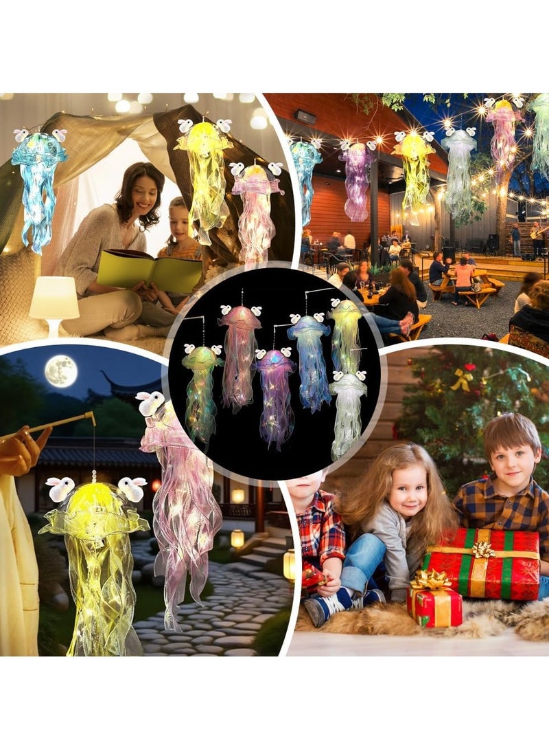 4 أجهزة كمبيوتر شخصية ملونة أضواء ديكور السمك الجيلي ، مصباح الجيلي المحمول مصباح الجيلي ، أضواء الديكور الإبداعي مع 4 ألوان ضوئية لعب الإضاءة للأسواق الليلية - Image 4