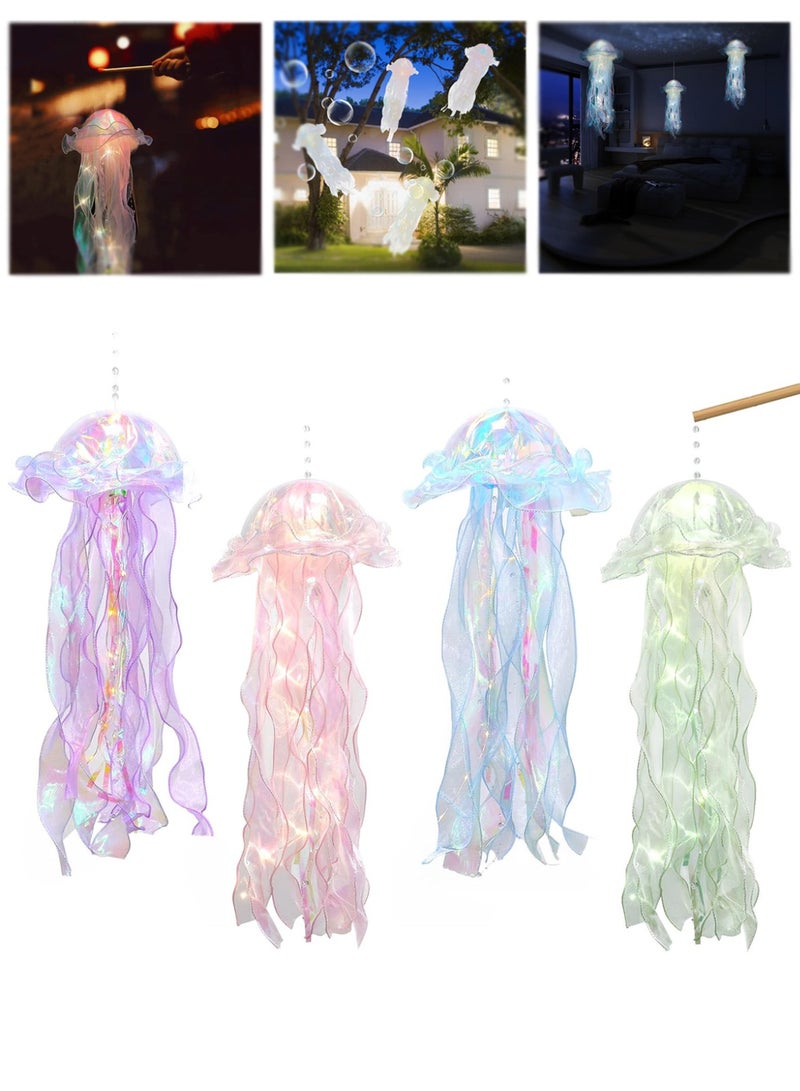 4 أجهزة كمبيوتر شخصية ملونة أضواء ديكور السمك الجيلي ، مصباح الجيلي المحمول مصباح الجيلي ، أضواء الديكور الإبداعي مع 4 ألوان ضوئية لعب الإضاءة للأسواق الليلية - Image 1