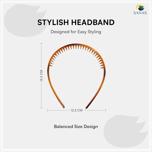 Sanas Plastic Headband For Women Stylish (4Pcs) Viral Headband For Girls Kids Head Accessories For Women Stylish Beach Hair Accessories For Woman Headbands For Woman Stylish (4Pcs) (Assorted Shades) - Image 2