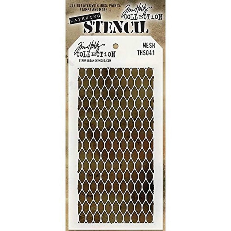 Stampers Anonymous_AGW Tim Holtz Stencils Mesh White