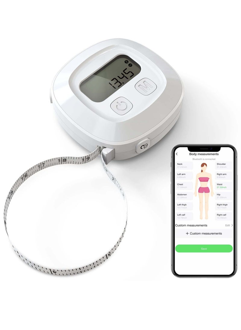 Generic - Smart Bluetooth Digital Measuring Tape with App, Retractable Design for Accurate Measurements, Ideal for Fitness, Bodybuilding, Weight Management in Inches and CM - Image 1