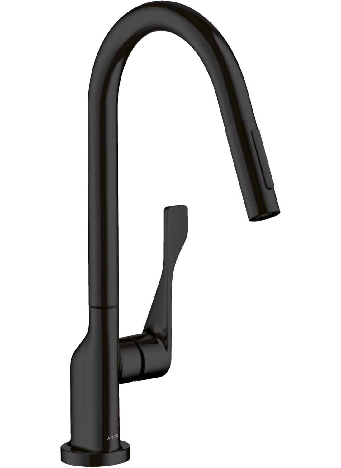 AXOR AXOR Citterio Black Kitchen Faucet High Arc Kitchen Faucets with Pull Down Sprayer Faucet for Kitchen Sink Matte Black 39835671 