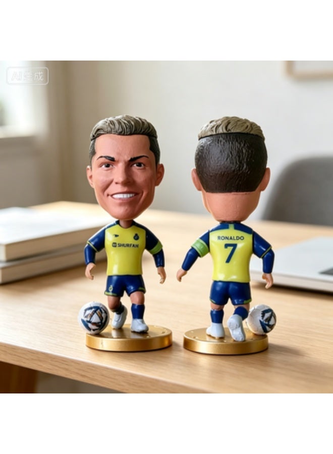 Cristiano Ronaldo Al Nassr Q-Version PVC Figurine Gift Set - 2 Statues (Front & Back View) - Image 5