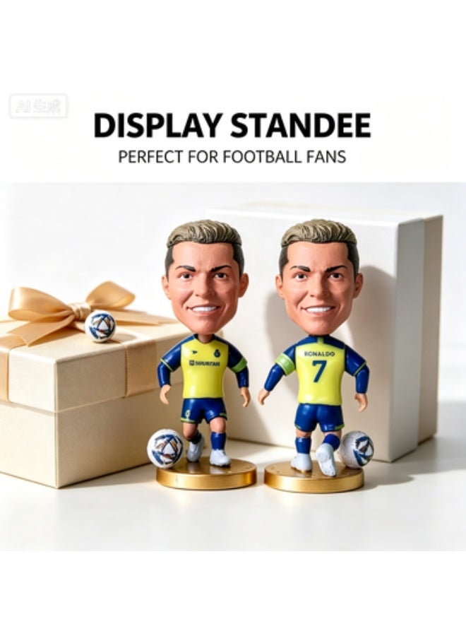 Cristiano Ronaldo Al Nassr Q-Version PVC Figurine Gift Set - 2 Statues (Front & Back View) - Image 2