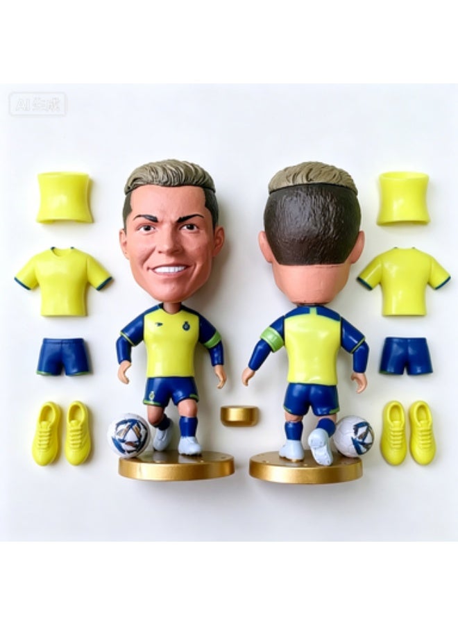 Cristiano Ronaldo Al Nassr Q-Version PVC Figurine Gift Set - 2 Statues (Front & Back View) - Image 4