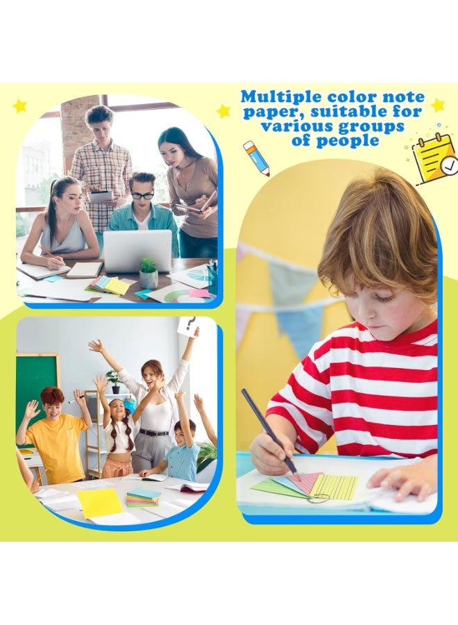 بطاقات مؤشر ملونة 3x5 بوصة بطاقات فلاش ثقيلة الوزن مع بطاقات فلاش ملفوفة بالحلقة بطاقات ملاحظة لدراسة الإمدادات المدرسية الكلية ، 200 عدد - Image 5