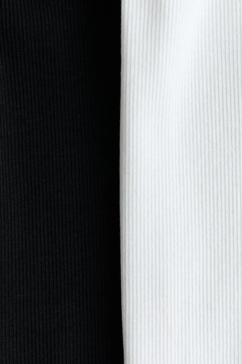 H&M 2-pack ribbed cotton T-shirts