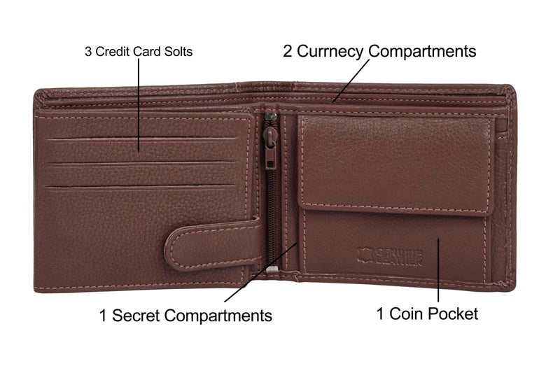 Eagle Crest Oslo Coffee Brown Leather Wallet for Men - Image 3