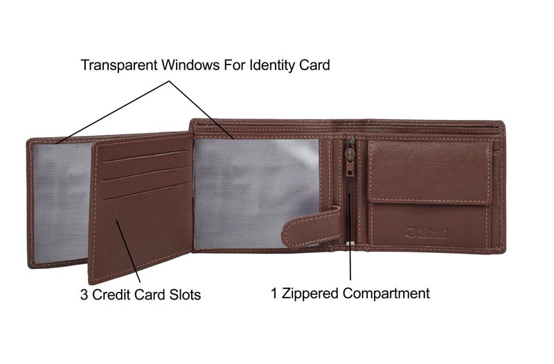 Eagle Crest Oslo Coffee Brown Leather Wallet for Men - Image 4