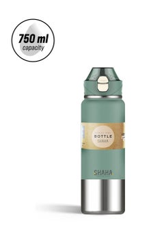 Stainless Steel Vacuum Bottle 750ML  Green