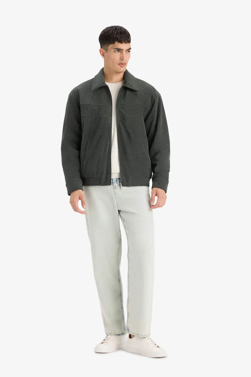 DeFacto Oversize Fit Velvet Puffer Jacket