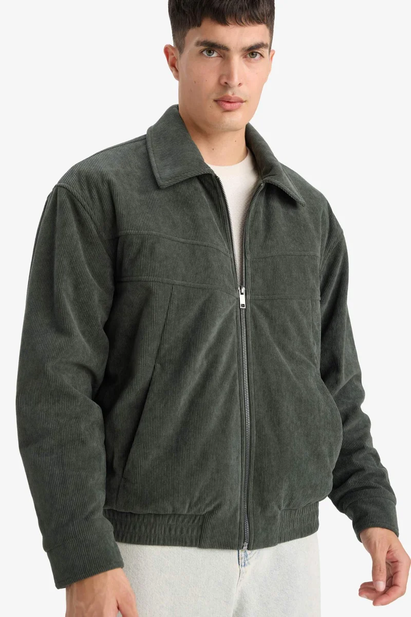 DeFacto Oversize Fit Velvet Puffer Jacket