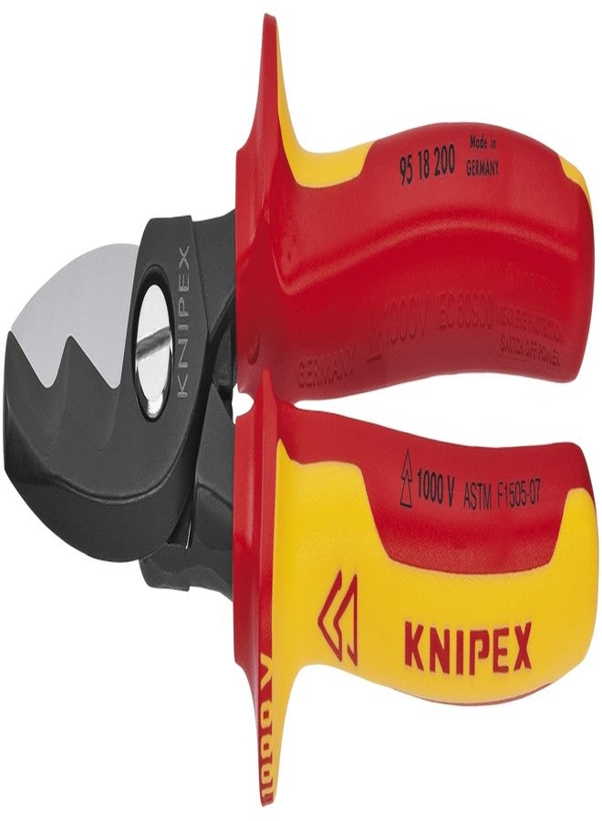 كنيبيكس KNIPEX - 95 18 200 SBA Tools - مقص كابلات، حافة قطع مزدوجة، معزول بجهد 1000 فولت (9518200SBA)، نحاس - Image 2