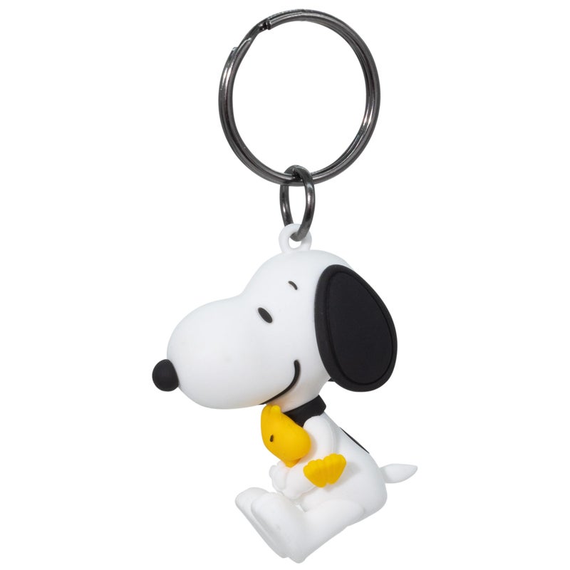 Plasticolor 004630R01 Peanuts Snoopy Holding Woodstock 3-Dimensional PVC Key Chain - Image 1