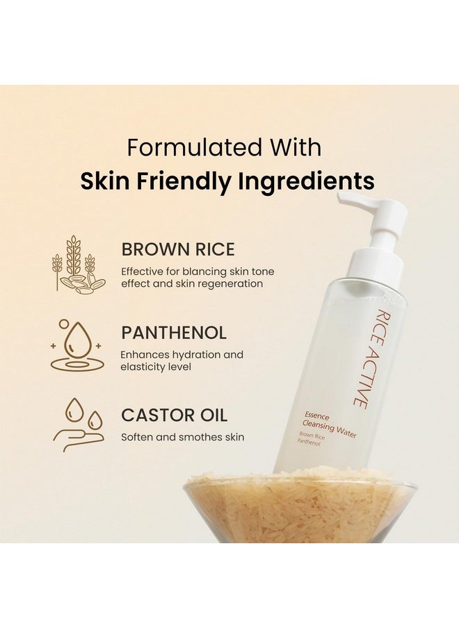 THE SKIN HOUSE - Rice Essence Cleansing Water Allin1 Facial Cleanser+Toner+Essence Mild Micellar Water Rice Water Face Wash Korean Skin Care(150Ml/5.07Fl.Oz) - Image 1