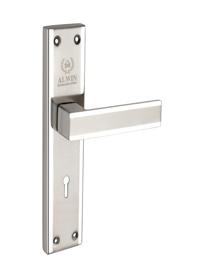 Alwin 8 inch, Stainless Steel, Dual Tone SS Finish, 6 Lever, 2 Turn Lock Body, 3 Keys, Ideal for Bedroom, Living Room, Bathroom and Kitchen Doors in Residential, Commercial and Industrial. - Image 3
