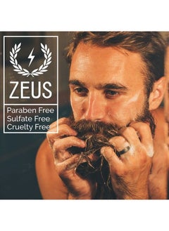 Zeus Beard Wash & Beard Conditioner Set with Green Tea for Men, Soften, Hydrates & Moisturizes - MADE IN USA (Sandalwood)  - Image 3