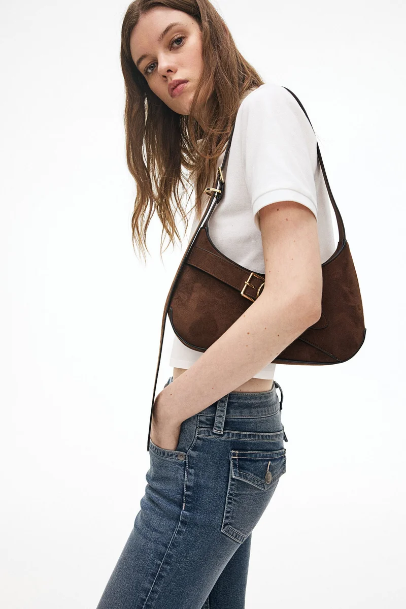 اتش اند ام جينز بقصة حافة واسعة وخصر منخفض