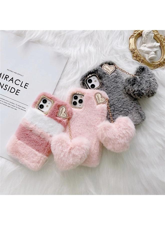 إيروريكس جراب لهاتف iPhone 12 Pro مصنوع من السيليكون الفاخر المزين بزهرة الماس الذهبية مع قلادة - Image 2