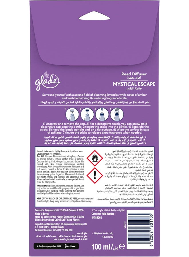 Glade Reed Diffuser, Mystical Escape, Lavender & Patchouli & Amber, 100ml - Image 2