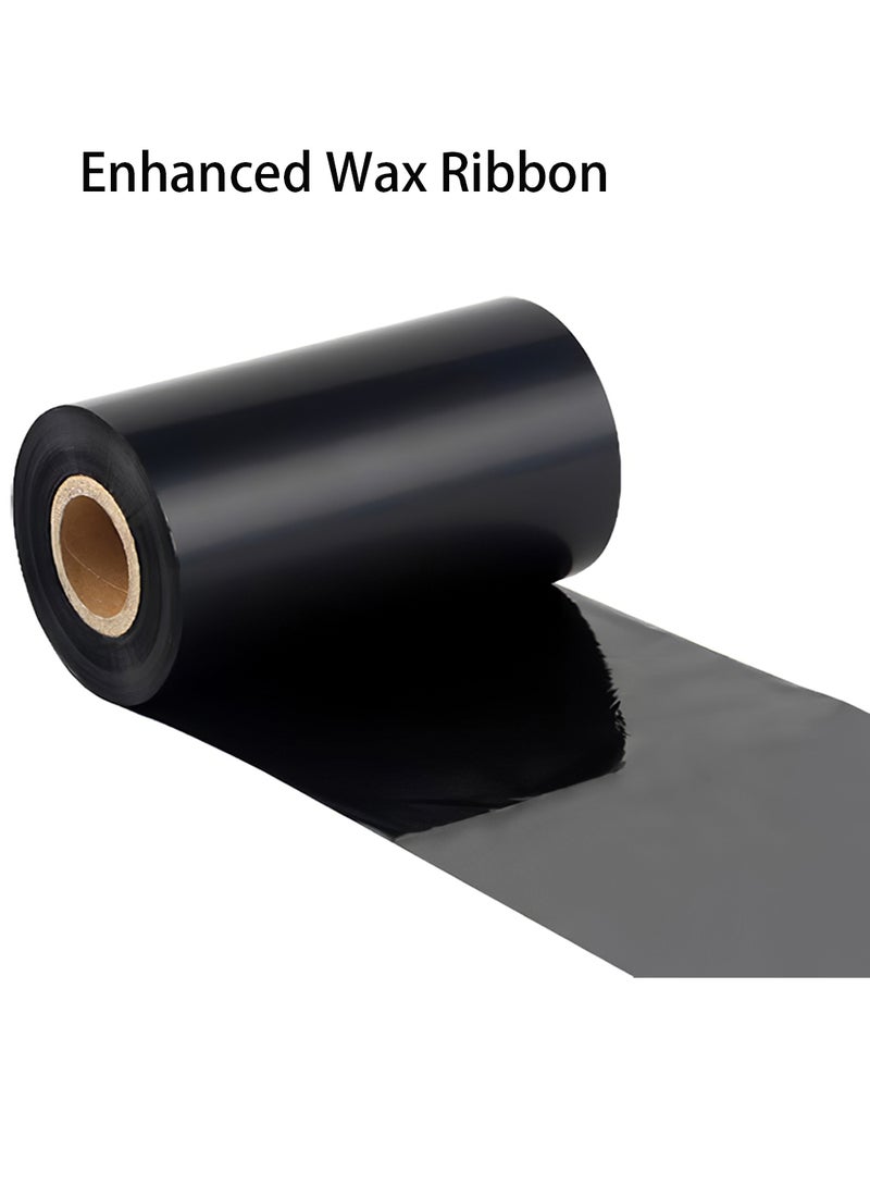 Generic Printer Ribbon, Thermal Transfer Resin Enhanced Wax Ribbon for Label Tag Barcode Printing 110mm*300m  - Image 2