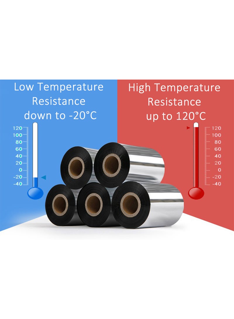 Generic Printer Ribbon, Thermal Transfer Resin Enhanced Wax Ribbon for Label Tag Barcode Printing 110mm*300m  - Image 4