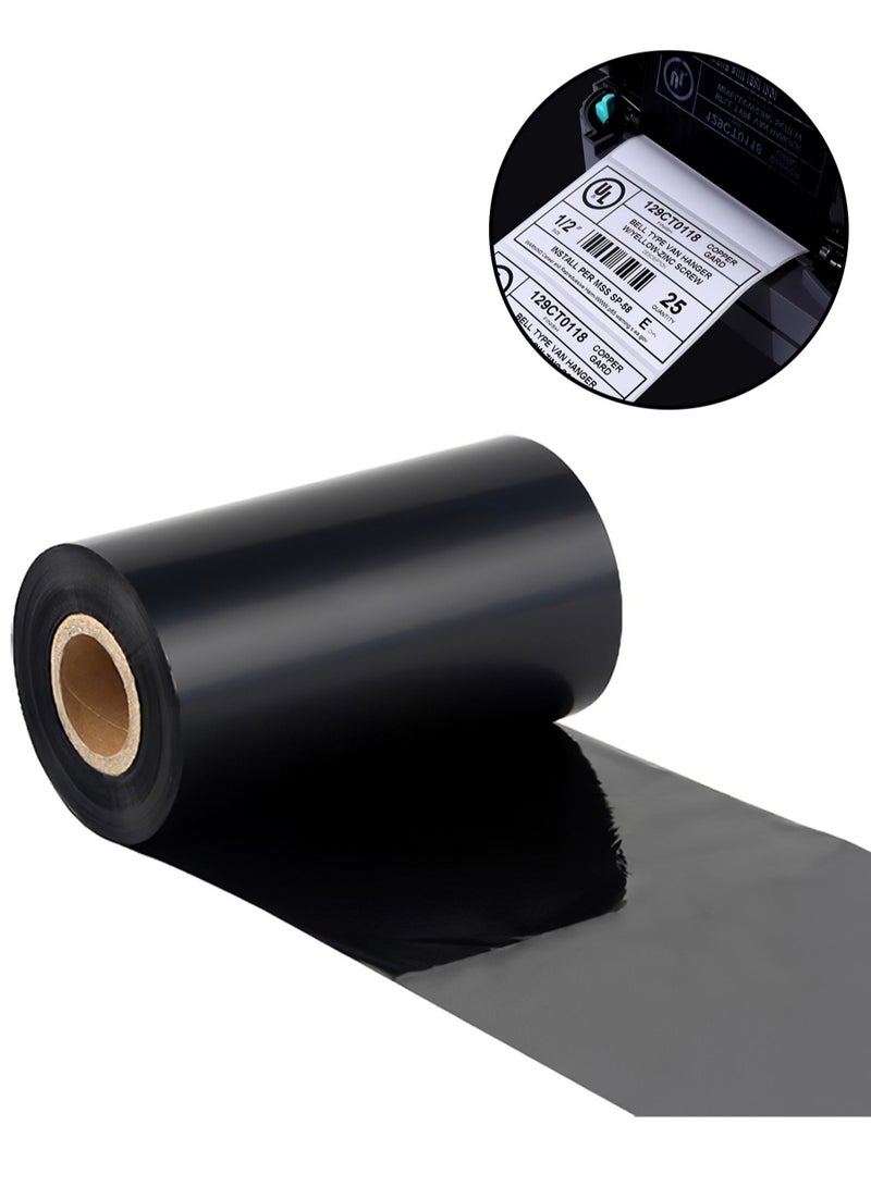 Generic Printer Ribbon, Thermal Transfer Resin Enhanced Wax Ribbon for Label Tag Barcode Printing 110mm*300m  - Image 1