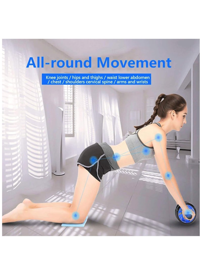 Soofam 6-In-1 Ab Wheel Roller Kit with Exercise Roller Wheel，Push-Up Bars，Knee Mat，Figure 8 Resistance Band，Jump Rope and Hand Gripper，Home Gym Exercise Kits Suitable for Physical Training - Image 2