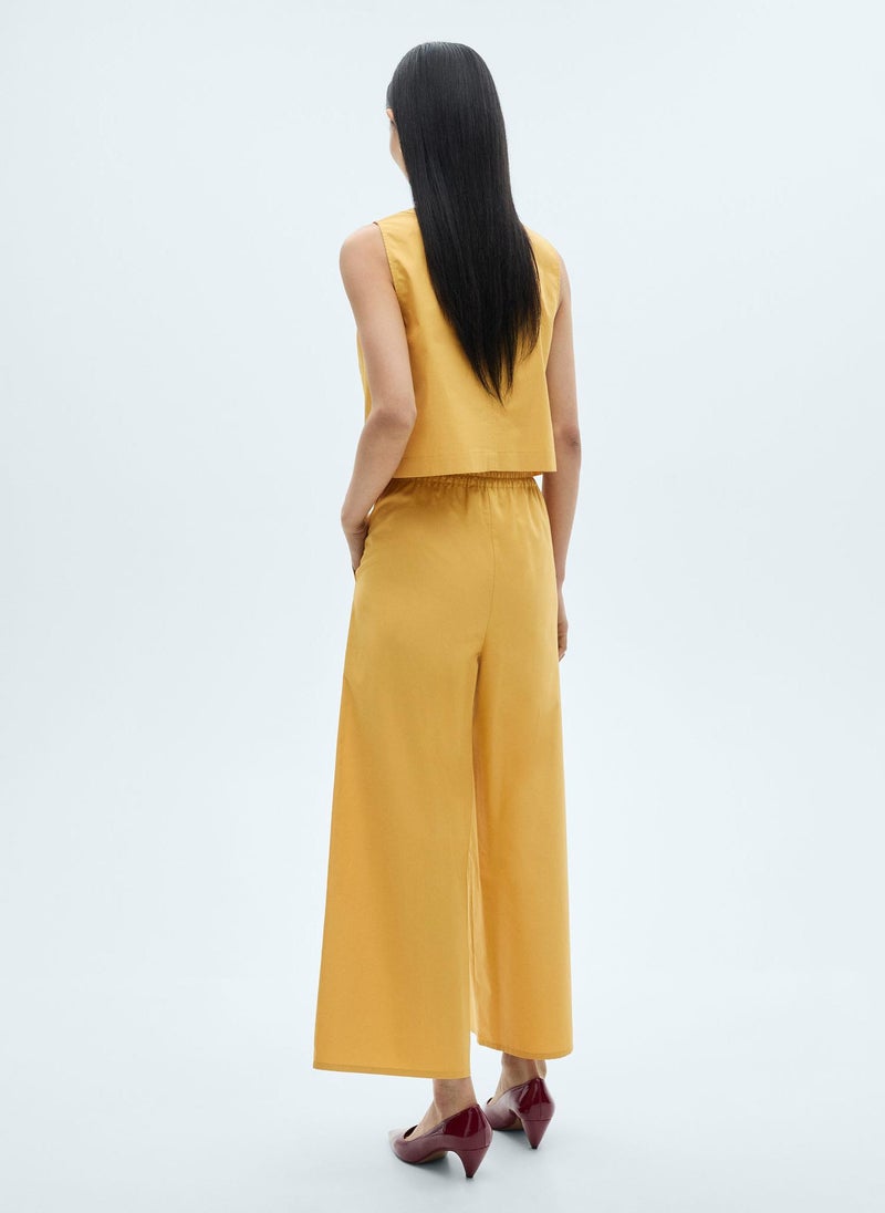 MANGO Casual Cotton Culotte Pants  - Image 2