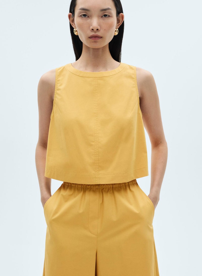 MANGO Casual Cotton Culotte Pants  - Image 3