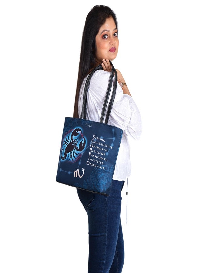 Revmark Zodiac Signature Totes- SCORPIO Edition | Two Compartments, Digital Print | Spacious | PU Leather - Image 5