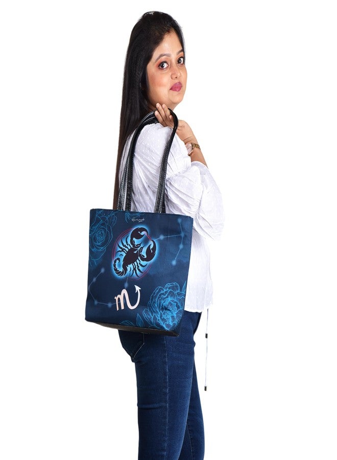 Revmark Zodiac Signature Totes- SCORPIO Edition | Two Compartments, Digital Print | Spacious | PU Leather - Image 4