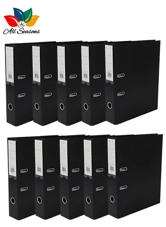 10-Piece Broad Office Box File Set – Durable Black Files for Document Organization and Storage
