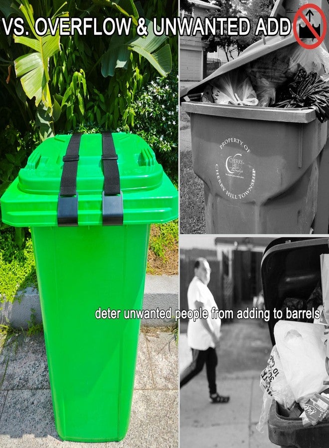JFOMOYGI 2PCS Metal Double-Claw Trash Can Lock Strap for Animals,Outdoor Racoon Garbage Can Bin Lid Lock Straps Bungee Cord,Trash Can Bin Lid Locks Bungee Cord Outside【Black Hooks】- Patented Pending - Image 5