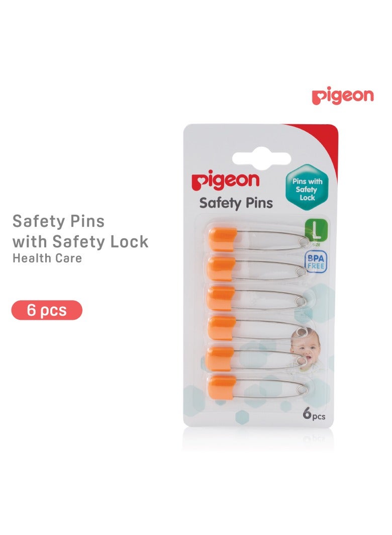 PIGEON K881 SAFETY PINS L 6'S