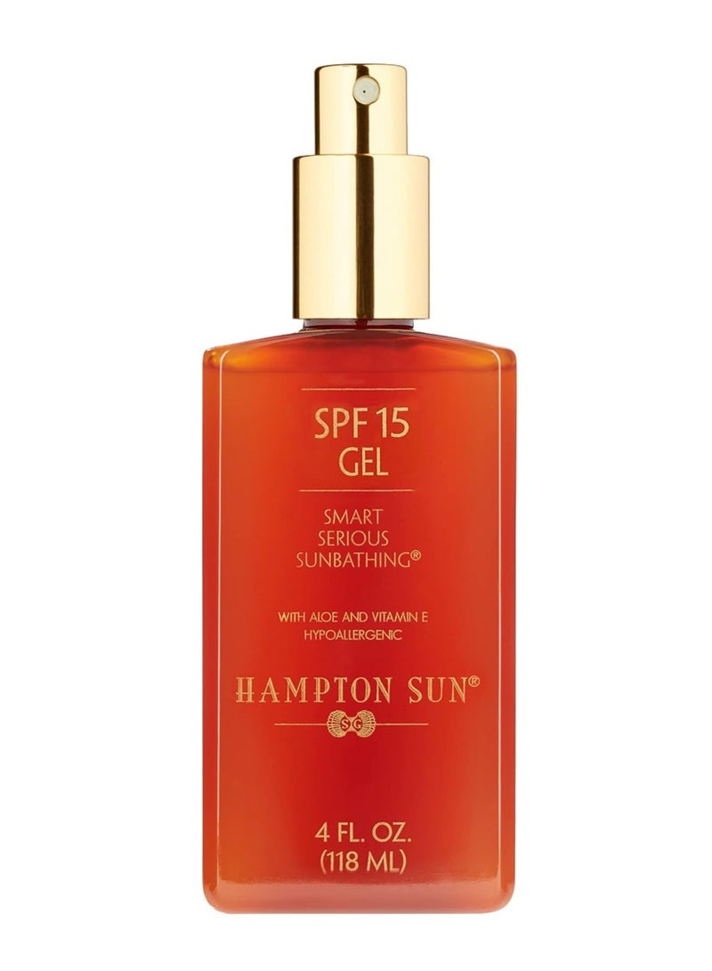 Hampton Sun SPF 15 Classic Sun Gel Ultra-Hydrating Luxury Sunscreen Gel Anti-Aging Antioxidant Blend of Jojoba Oil, Vitamin E + Aloe Vera Silky, Lightweight Finish Broad Spectrum UVA/UVB - Image 4