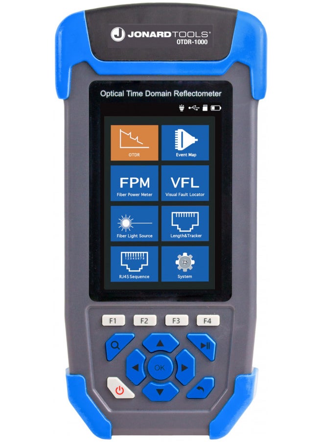Jonard Tools JONARD TOOLS OTDR-1000 Multi-Function OTDR with OTDR, Event Map, Power Meter, Light Source, VFL, Network Cable Tester, and More, Black  - Image 2