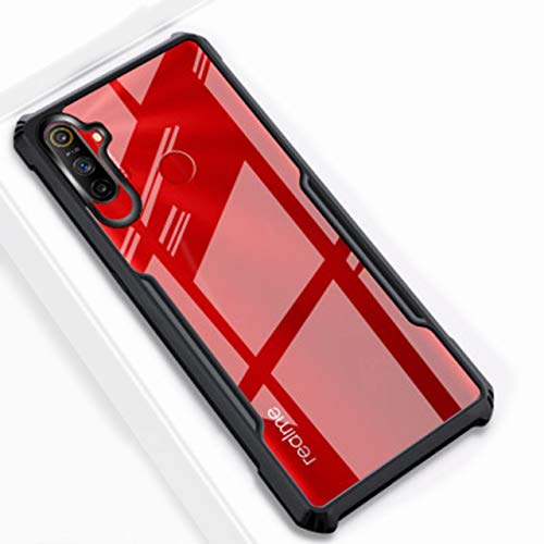 SHINESTAR Back Cover for Realme Narzo 20A / Narzo 10A | Ultra Slim 360° Shockproof Transparent Case with Black Bumper | Crystal Clear Soft TPU Protective Cover - Image 1
